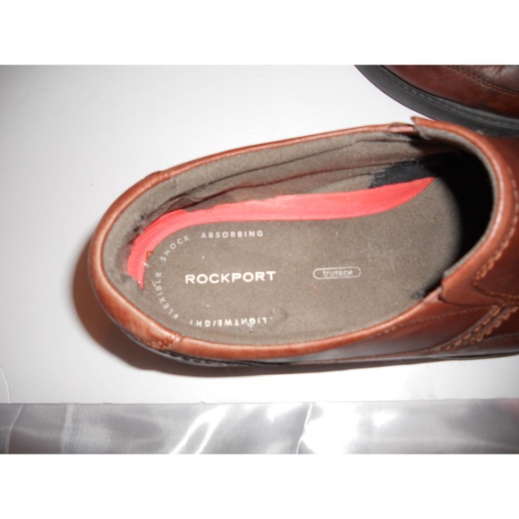 Men's Rockport Men's Brown Leather Slip On Loafers / Dress‎ Shoes Size 12W - Picture 4 of 6